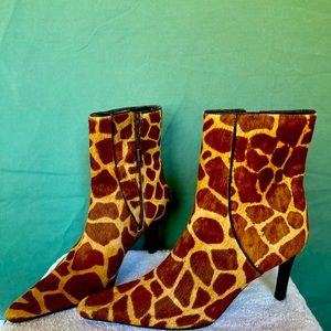 Ralph Lauren diva animal print booties